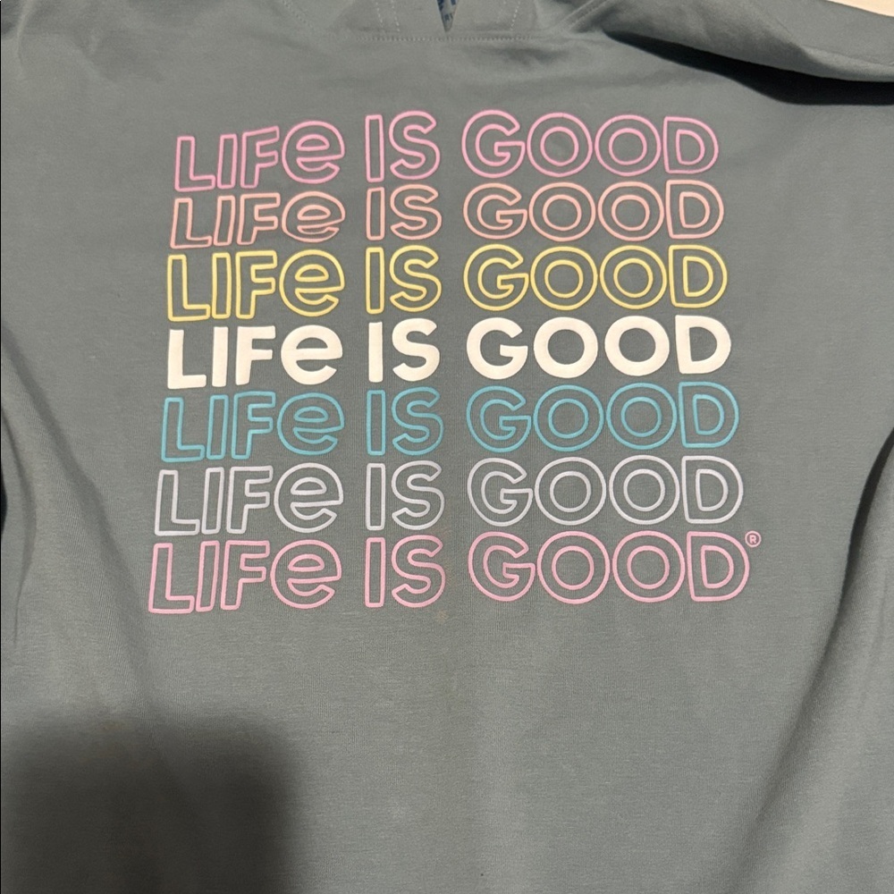 Life Is Good Blue Hoodie Sweater S - Picture 2 of 8